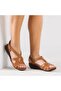 Orfeo Genuine Leather Women's Sandals Brown - 2