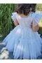 Girl's Sequin Skirt Ruffle Dress - 5