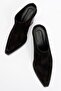 Vendy women's genuine leather western slippers black suede - 7