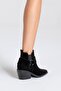 Felia Genuine Leather Elastic Pull-On Women's Boots Black Suede - 4