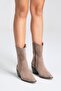 Farly Genuine Leather Women's Boots Taupe Suede - 3