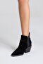 Felia Genuine Leather Elastic Pull-On Women's Boots Black Suede - 3