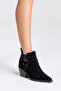 Felia Genuine Leather Elastic Pull-On Women's Boots Black Suede - 2