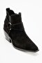 Felia Genuine Leather Elastic Pull-On Women's Boots Black Suede