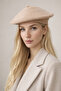 Women's Painter Beret French Beige - Plush Soft Wool Angora Hat - 4