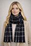 Scarf Women's Soft - Checkered Winter Plaid Shoulder Shawl - 3