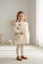 My Little One's Baby Girl Dress with Mushroom Embroidery Bag, 2-Piece Set (1–4 Years) - Cream