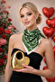 Heart Model Gold Mica Large Size Bag - 3