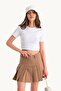 Crew Neck Basic Crop Top - 2