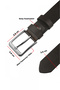 Men's Dark Brown Slim Classic Faux Leather Belt – Casual and Stylish Use 2602674 - 2