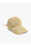 Straw Cap Hat with Tie Detail