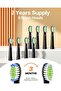 D2 Sonic Electric Toothbrush, 5 Modes, 8 Heads, Travel Case (White) - 2