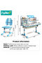 Enlarged Kids Table and Chair Set, Kid Study Table, Multifunctional Children's Reading Study Activit - 2