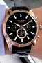 Men's Wristwatch (Bk)3 Atm Waterproof Black Color Steel Band Cbk630 - 3