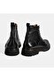 Men's black lace-up leather boot - 8
