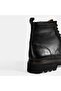 Men's black lace-up leather boot - 6