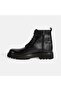 Men's black lace-up leather boot - 3