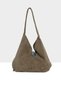 Mink Women's Genuine Suede Leather Buckle Tassel Large Casual Bag M000008720 - 3