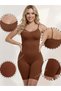 Larix Model Extra Shaping / Sculpting Extra Firming Full Length Jumpsuit Corset Brown Color