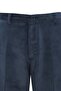 Men's Navy Blue Velvet Trousers with Ribbed Classic Cut and Pockets - 6