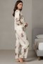 Teddy Bear Patterned Pajama Set Women's Premium Long Sleeve - 2