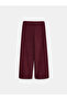 71833 Wide Leg Ribbed Trousers-Burgundy - 5