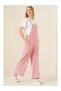 Women's Powder Adjustable Strap Pocket Wide Leg Gardener Jumpsuit HZL22S-BD170191 - 3