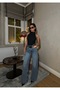 Women's Stone-Embellished Wide-Leg Jeans - 4