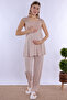 Breastfeeding Featured Cotton Maternity Set 4 Pieces Effortt - Beige - 6