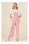 Women's Powder Adjustable Strap Pocket Wide Leg Gardener Jumpsuit HZL22S-BD170191 - 2