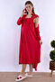 Breastfeeding Featured Cotton Maternity Set 4 Pieces Effortt - Cherry - 4