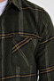 Men's Slim Fit slim fit checkered pocket khaki lumberjack shirt - 6
