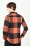 Slim Fit Long Sleeve Checked Single Pocket Winter Lumberjack Men's Black Shirt - 5