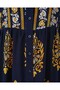 2423 Authentic Patterned Hijab Dress - Navy Blue 2 - 5