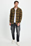 Men's slim fit long sleeve plaid checkered winter woodcutter shirt with pockets - 4