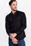 Super Slim Fit Long Sleeve Cotton Lycra Men's Black Shirt