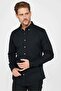 Men's Slim Fit Slim Fit Cotton Long Sleeve Black Button Collar Shirt
