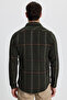 Men's Slim Fit slim fit checkered pocket khaki lumberjack shirt - 7