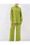 Women's Knitted Hijab Top and Bottom Set 6711 - E.Green - 6