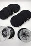 Black Coasters 12 Pieces 12cm - Black Jute Rope Candle Coasters Coffee Presentation Set Mug Coasters - 2