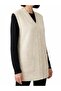 Beaded Stylish Patterned Mother's Vest with Pearl Detail / Cream - 3