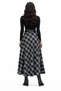 Women's Plaid High Waist A-Line Midi Mevlana Skirt - 3