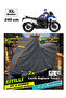 Orange Taupe Gray Motorcycle Tarpaulin Compatible with All Models, Rain Waterproof - 4