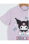 Girl's Summer Kuromi Printed Summer Short Sleeve 100% Cotton Nightwear Pajama Set - 4