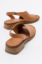 Abesina Women's Genuine Leather Sandals Brown - 6