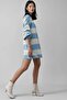 My Fashion Crew Neck Striped Mini Knit Dress - 2