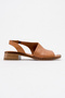 Abesina Women's Genuine Leather Sandals Brown - 5