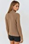 سترة MY FASHION ذات ياقة عالية ونسيج محبب - 4