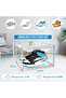 3 Pack Fully Acrylic Shoe Box Side Open with Magnetic Door Stackable Durable Clear Shoe Organizer - 8
