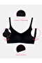 Women's Stitch-Free Bra with Removable Round Cups Laser Cut Invisible Bra Black - 9288 - 6
